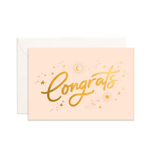 Congrats Stars Mini Greeting Card