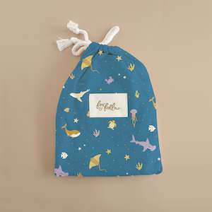 Ocean Creatures Marine Organic Fitted Bassinet Sheet/Change Pad Cover