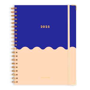 2025 A4 Academic Vertical Planner - Cobalt Ripple - SECONDS