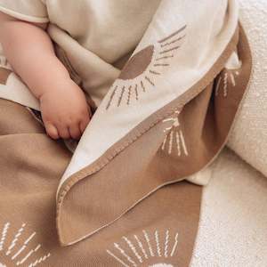 Still Life: Suns Coffee Reversible Blanket - SECONDS