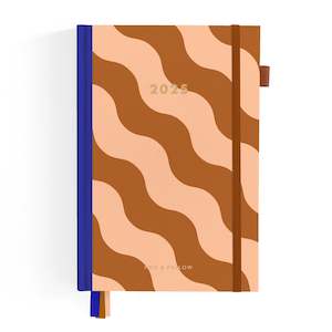 Teachers: 2025 A5 Horizontal Planner - Rust Swirl - SECONDS