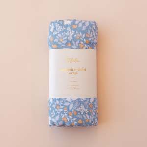 Forest Friends Cornflower Organic Muslin Wrap Swaddle - PREORDER (LATE FEB)