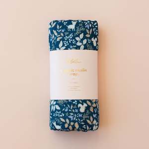 Forest Friends Midnight Organic Muslin Wrap Swaddle - PREORDER (LATE FEB)