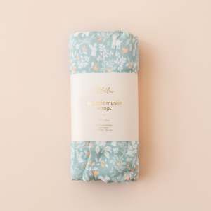 Forest Friends Sage Organic Muslin Wrap Swaddle - PREORDER (LATE FEB)