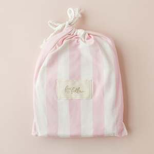 Petal Stripe Organic Fitted Cot Sheet