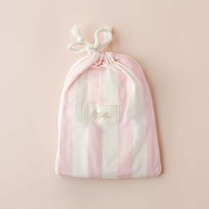 Petal Stripe Organic Fitted Bassinet Sheet/Change Pad Cover - PREORDER (LATE FEB)