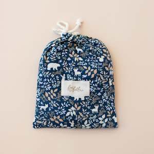 Under 50: Forest Friends Midnight Organic Fitted Bassinet Sheet/Change Pad Cover - PREORDER (LATE FEB)