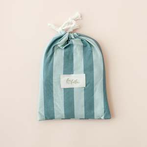 Under 50: Sage Stripe Organic Fitted Bassinet Sheet/Change Pad Cover - PREORDER (LATE FEB)