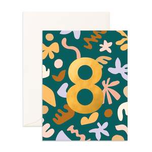 Number Cards: No. 8 Party Greeting Card