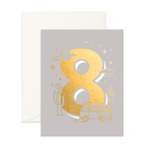 Number Cards: No. 8 Animals Greeting Card