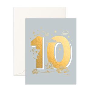 Number Cards: No. 10 Animals Greeting Card
