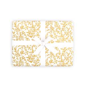 The Classic Baby Collection: Golden Vines Gift Wrap Flat Sheet - 12 Sheet Pack