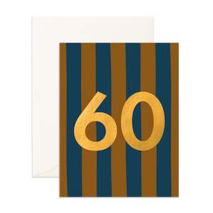 No. 60 Rust Stripe Greeting Card