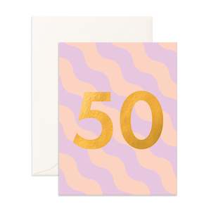 No. 50 Sorbet Ripple Greeting Card