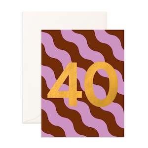 No. 40 Cherry Ripple Greeting Card