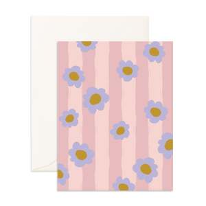 Blank Cards: Begonia Stripe Greeting Card