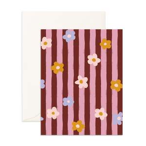 Daisy Stripe Greeting Card