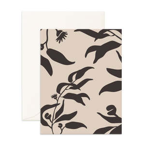 Blank Cards: Black Eucalypt Greeting Card - LAST CHANCE