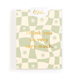 Teacher Cards: Thank You Sage Warp Greeting Card Boxed Set