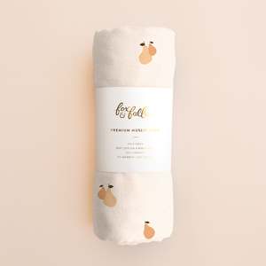 Blankets Swaddles: Golden Pears Muslin Wrap Swaddle