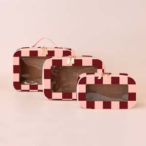 Teachers: Cherry Check Cosmetic Nested Trio Set - PRE-ORDER (MAY)