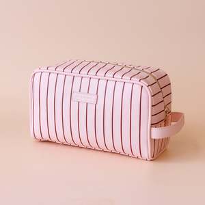 Teachers: Rosé Pinstripe Wash Bag - PRE-ORDER (APRIL)