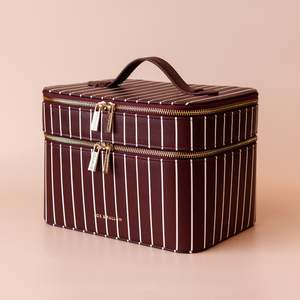 Teachers: Merlot Pinstripe Vanity Case - 'The Classic' - PRE-ORDER (APRIL)