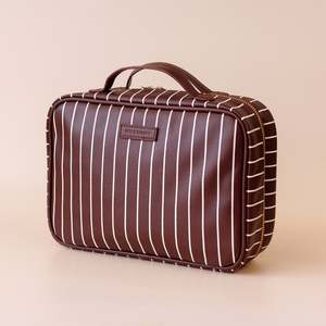 Teachers: Merlot Pinstripe Cosmetic Bag - PRE-ORDER (APRIL)