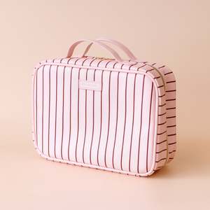 Teachers: Rosé Pinstripe Cosmetic Bag - PRE-ORDER (APRIL)