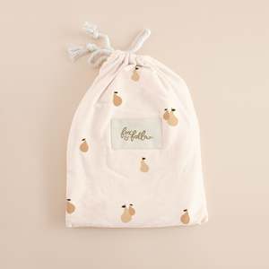 Under 50: Golden Pears Organic Fitted Bassinet Sheet/Change Pad Cover