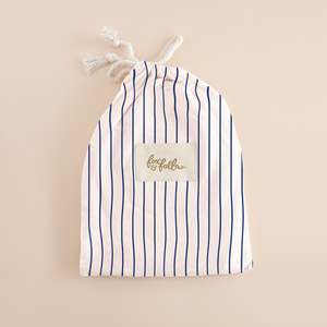 Under 50: Breton Stripe Organic Fitted Bassinet Sheet/Change Pad Cover