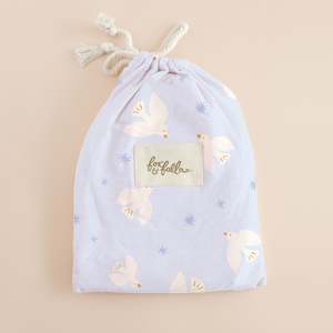 Under 75: Blue Doves Organic Fitted Cot Sheet