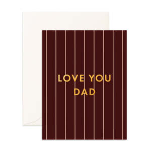 Gifts For Him: Love You Dad Chocolate Stripe Greeting Card