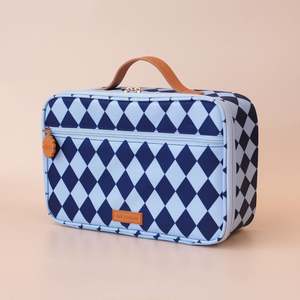 Gifts For Kids: Navy Diamonds Large Lunch Bag - SECONDS