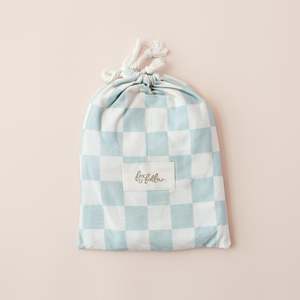 Seconds: Sage Check Organic Fitted Bassinet Sheet/Change Pad Cover - SECONDS