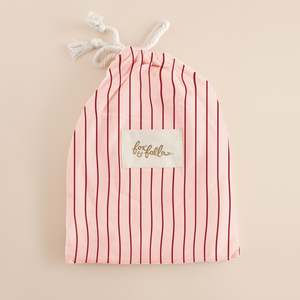 Crushing On Daisies: Strawberry Stripe Organic Fitted Cot Sheet