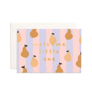 Crushing On Daisies: Welcome Little One Pears Mini Greeting Card