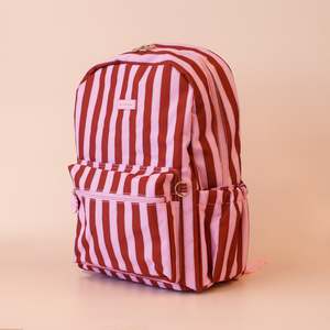 Burgundy Stripe Backpack