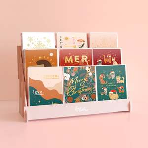 Displays: Merry Christmas Card Display Special - 3x3 - FULLY STOCKED - *MADE TO ORDER - PLEASE ALLOW 3-4 DAYS*
