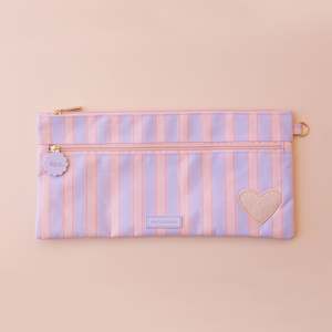 Nothingover35: Powder Stripe Large Pencil Case