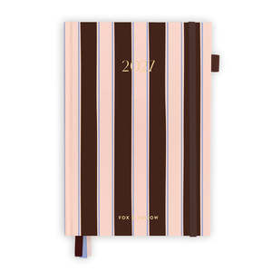 2027 A5 Academic Vertical Planner - Chocolate Stripe - PRE-ORDER (SEPTEMBER)