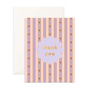 Thank You Petal Stripe Greeting Card - PRE-ORDER (SEPTEMBER)