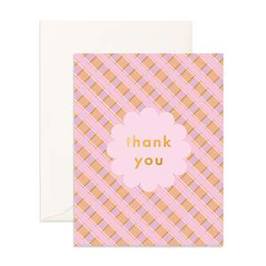 Teachers: Thank You Petal Plaid Greeting Card - PRE-ORDER (SEPTEMBER)