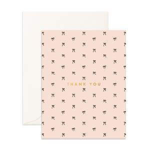 Teachers: Thank You Tiny Bows Cream Greeting Card - PRE-ORDER (SEPTEMBER)