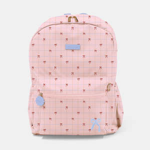 Gifts: Pink Grid Bows Campus Backpack - Large 36L - PRE-ORDER (OCTOBER)