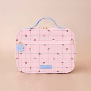 Pink Grid Bows Mini Lunch Bag - PRE-ORDER (OCTOBER)
