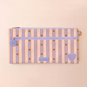 Lilac Stripe Large Pencil Case - PRE-ORDER (OCTOBER)