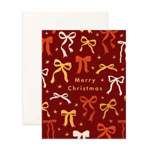 Gifts For Her: Merry Christmas Bows Greeting Card - PRE-ORDER (SEPTEMBER)