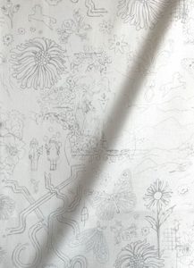 Chrysanthemum – Sketch in Stonework- by Alison Glass