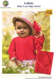 Countrywide P198 Baby Lace Edge Jacket 4ply